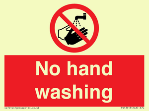 No hand washing